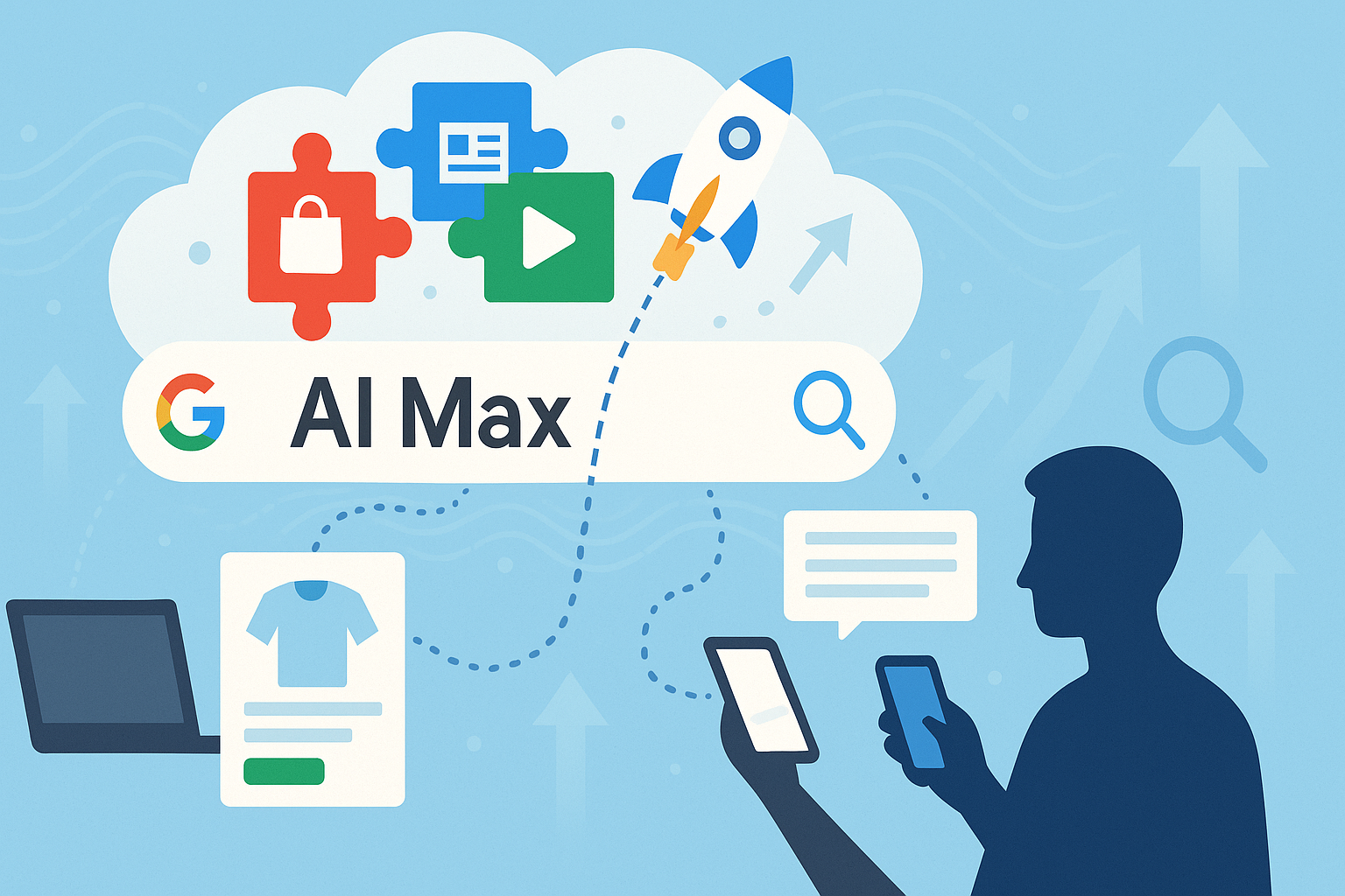 AI Max per le campagne di ricerca aiuta a cogliere nuove opportunità di ricerca e a mostrare agli utenti contenuti pertinenti in base ai loro interessi.