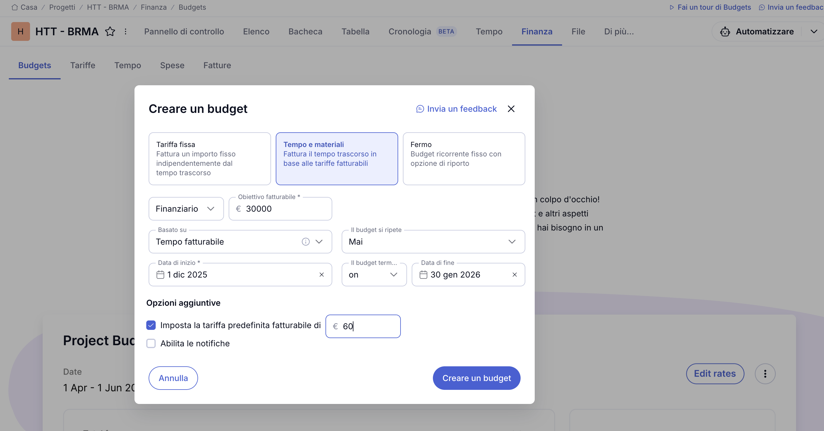 project management e gestione del budget