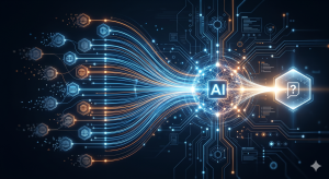 immagine che esemplifica Zero-Click Search con risposta AI che sostituisce il click sui siti web