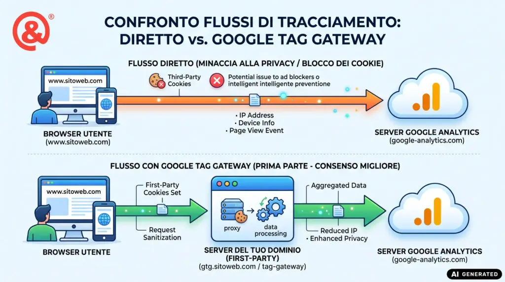 confronto flussi di tracciamento